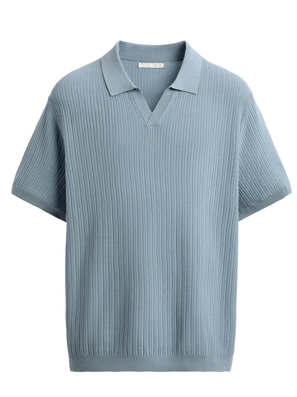 ZARA Ribbed Knit Polo Shirt